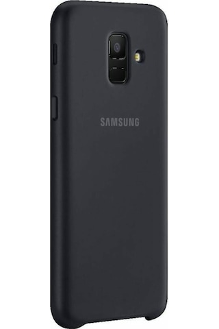 Galaxy Uyumlu A6 2018 İle Uyumlu Çift Katmanlı Arka Kapak Siyah Ef-pa600cbegww Siyah