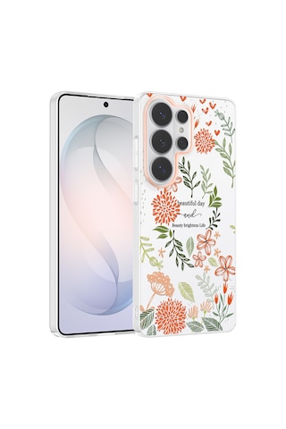 Samsung Galaxy Uyumlu S25 Ultra Kılıf Kamera Korumalı Desenli Zore Klip Kapak - Beautiful -