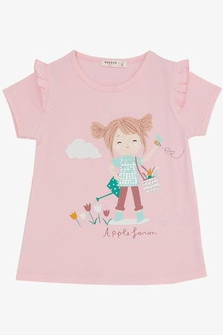 Breeze Kız Çocuk Kapri Taytlı Takım Çifti Kız Baskılı 1-4 Yaş, Pembe-pembe Pembe