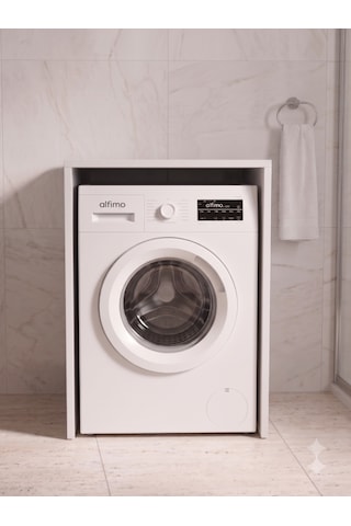 Moly Çamaşır Makine Dolabı Çok Amaçlı Dolap Banyo Dolabı Beyaz