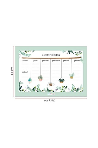 50 Sayfa Tarihsiz Haftalık Planlayıcı Set, Gençler Ve Yetişkinler İçin Açık Gri