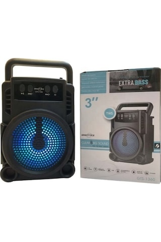 Greatnice GTS-1360 Işıklı Taşınabilir Bluetooth Hoparlör