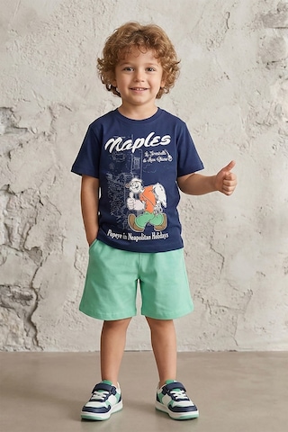 Dmb Kids Erkek Çocuk Penye Şortlu Takım Dmb-7637 İndigo