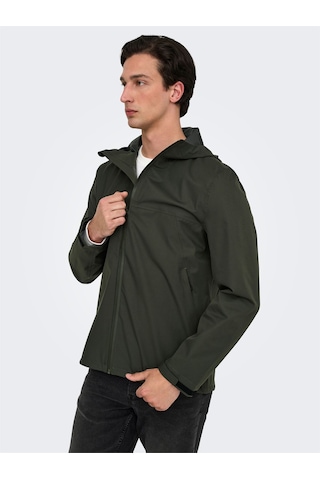 Only & Sons Onsluke Waterproof Jacket Otw Vd Erkek Gri Mont - 22031606 Gri