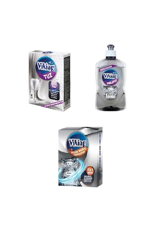 Viking Bulaşık Makinesi Tuz 1500 G + Makine Temizleyici Toz 50 G + Parlatıcı 450 ML Viking Bulaşık Makinesi Tuz 1500 G + Makine Temizleyici Toz 50 G + Parlatıcı 450 ML