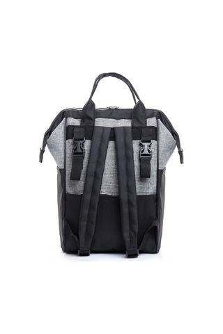 Anne Bebek Bakım Sırt Çantası Siyah-gri Termos Bölmeli Gri - Siyah