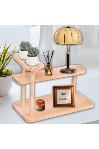 Homyl Masaüstü Düzenleyici Rustik Çok Amaçlı Kozmetik Kiler Kahverengi