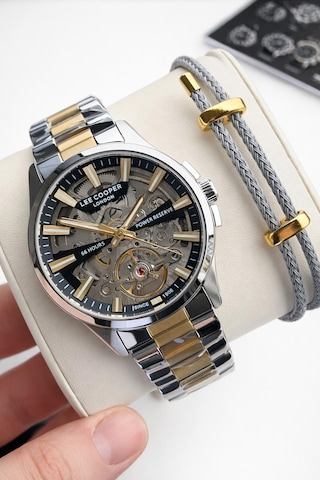 Lee Cooper 2 Yıl Garantili Otomatik Mekanizma İtalyan Bileklik Hediyeli 5 Atm Erkek Kol Saati Lc.250 Gümüş 16704430