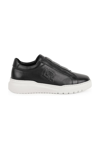 Libero Erkek Sneaker Siyah %100 Hakiki Deri Bağcıksız Geçmeli Pratik Giyim Hafif Beyaz Eva Taban Ayakkabı L5863