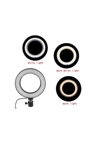 Zore M-16 6" Işıklı Telefon Tutucu Ring Light