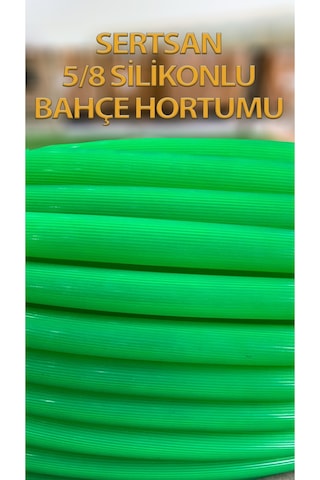 Silikonlu Bahçe Hortumu 5/8 Yeşil Renk 100 Metre