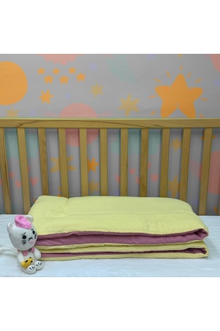 Komfort Home Müslin %100 Organik Pamuk Yumuşak Çift Taraflı Bebek Yorganı - Pembe