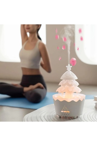 Leerfei V51 Yağmur Bulutu Görünümlü Aroma Difüzör, Nemlendirici -250ml Kapasiteli