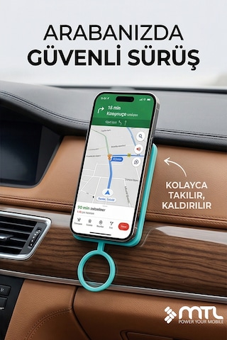 Vantuzlu Telefon Tutucu Silikon Yapışkanlı Sabitleyici, Selfie Ve Video İçin Duvar Askısı Sky163 Turkuaz