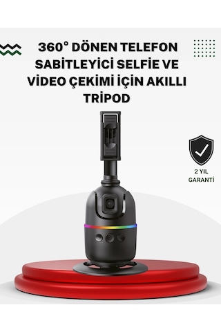 Ceylan Adam Sosyal Medya İçerikleri İçin Otomatik Yüz Takipli 360 Döner Gimbal Stand