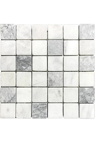 Muğla Beyazı - Gri 5x5 Cm Eskitme Mermer Mozaik Duvar Zemin Mutfak Banyo 0,47m2 30,5cm X 30,5 Cm Muğla Beyazı - Gri 5x5 Cm Eskitme Mermer Mozaik Duvar Zemin Mutfak Banyo 0,47m2 30,5cm X 30,5 Cm