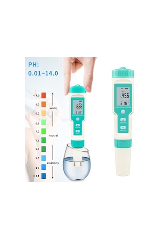 Trendooze Suntek Su Kalite Ölçer - Ph, Tds, Temp, Ec, Sg, Orp, Sıcaklık Detaylı Ölçüm