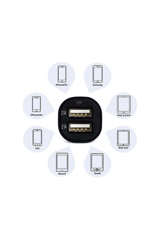 Hubrendy Çer Çift Usb Girişli 2.1 Amp Araç Çakmak Soketi