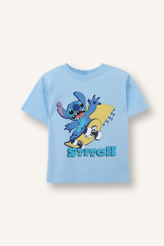 Defacto Dısney Lılo & Stıtch Regular Fıt Kısa Kollu Tişört Erkek Bebek G9909a526smbe316 Mavi-be316