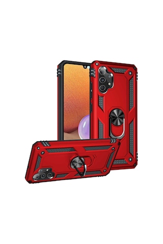 Samsung Galaxy Uyumlu A32 4G Kilif Zirhli Miknatisli Standli Tank Kapak 494057922