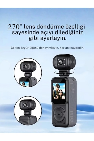 4k Mini Wifi Aksiyon Kamerası Taşınabilir Video Kaydedici 1,56' Ekranlı