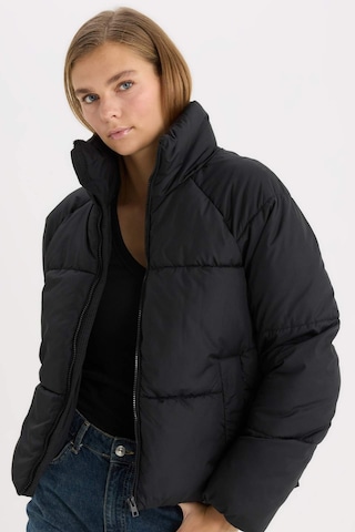 DeFacto Regular Fit Şişme Mont Fermuarlı Cepli E7385AX24WNBK27 Siyah