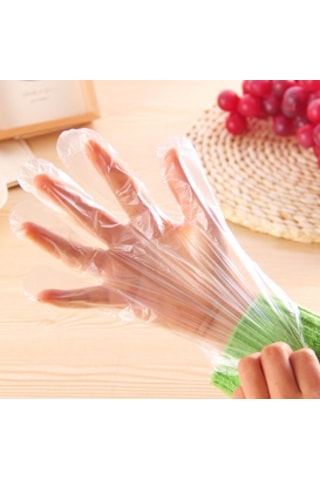 1 Koli 100 Paket Şeffaf Eldiven Poşet Eldiven Large