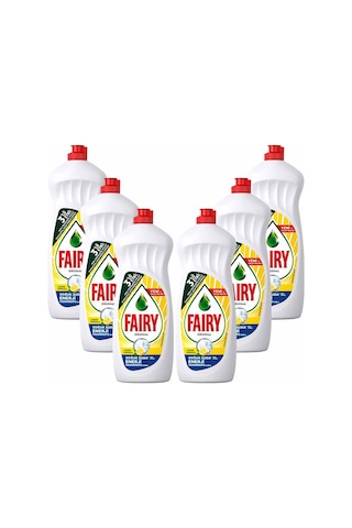 Fairy Temiz & Ferah Sıvı Bulaşık Deterjanı Fırsat Paketi Limon Kokulu 6 x 650 ML