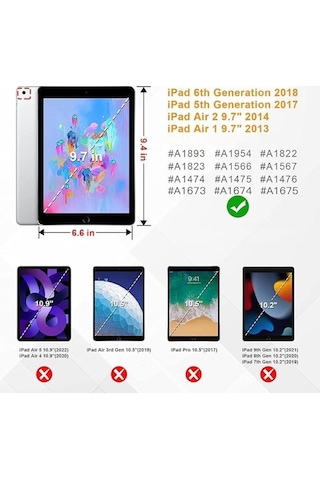 İpad Air 1/2 Ve İpad 5/6 Nesil 9.7 İnç Uyumlu Standlı Askılı Karakterli Çocuk Kılıfı Tablet Kılıfı