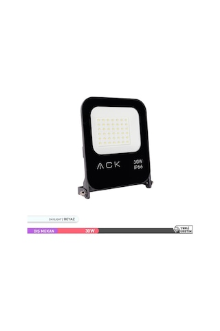 ACK SMD LED Projektör 6500K Beyaz Işık 30W