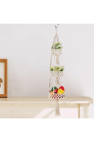 Suntek Mutfak Halatı Dokuma Duvar Saklama Sepetleri Için 3