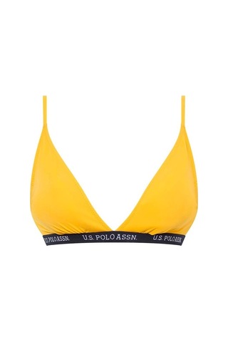 U.S. Polo Assn. Kadın Sarı Geniş Üçgen Bikini Üst 21501