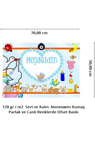 Hoşgeldin Bebek Afiş. 70Cm X 50Cm - Mavi