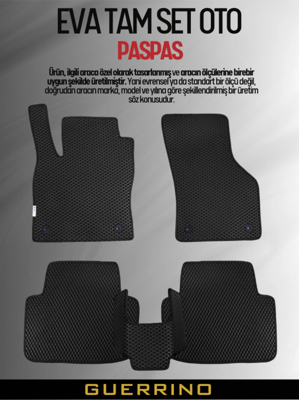 Honda-cıvıc-fb-fg-hatchback- 2012-2015 İçin Eva İç Paspas Takımı Metal Topukluk Hariç -542