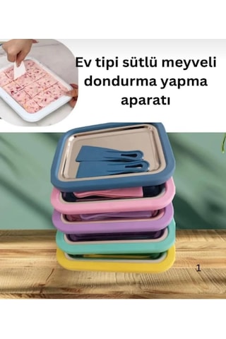 Ev Tipi Spatulalı Rulo Dondurma Tavası Yoğurt Dondurma Bowl Tabağı Dondurma Yapma Çok renkli