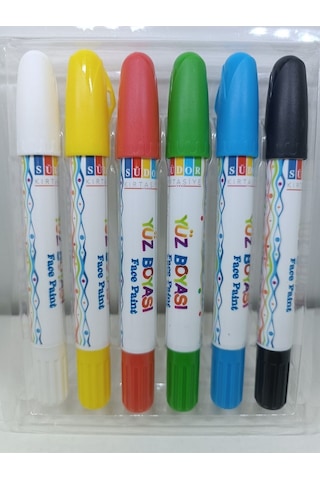 Yüz Boyası / Yüz Boyama Kalemi / Palyaço Kalemi - 6 Renk 6 Renk