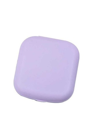 Besthome1 Mor Renkli Gözlük Kutusu, Taşınabilir Mat, İçinde Ayna Ve Bakım Seti