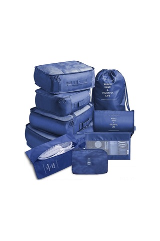 Yifomall Siyah Seyahat Organizer Seti 9 Parça - Çanta İçindeki Giysi Ve Eşya Bölücü Poşetler, Pratik Ve Dayanıklı Malzeme