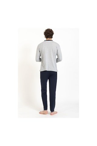 Erkek 2045 Uzun Kol Süprem Pijama Takımı Gri Gri