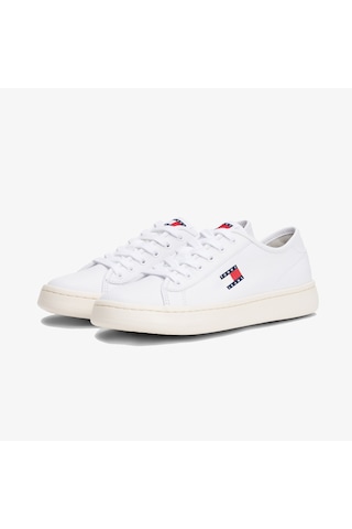 Tommy Hilfiger Tommy Jeans Court Low Kadın Beyaz Spor Ayakkabı En0en02875 Beyaz