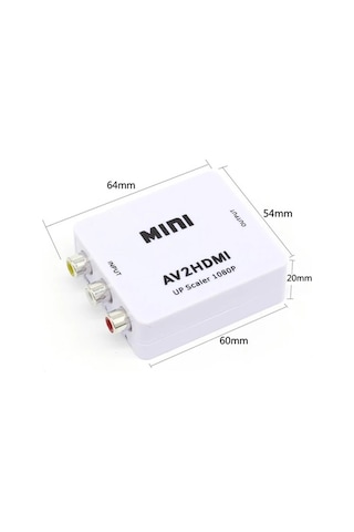 Ally Av To Hdmı Mini Dönüştürücü Rca Kompozit Ses Ve Görüntü Çevirici Full Hd 1080p 720p Pal Ntsc Usb Güç Mh-hs7102-6676