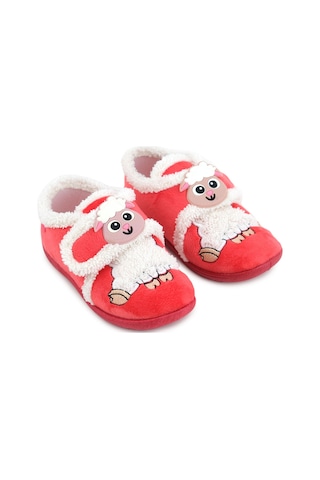 Gezer Kız Çocuk Bebe Cırtlı Ayarlanabilir Günlük Okul Kreş Panduf Ayakkabı Kırmızı