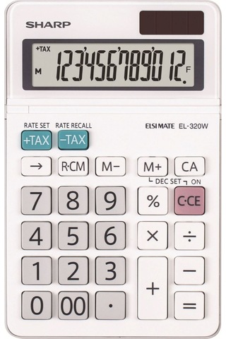 Sharp EL-320WB 12 Hane Masaüstü Hesap Makinesi