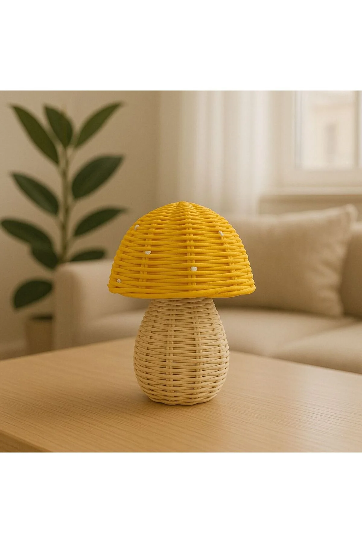 Rattan Bambu Uğurlu Mantar 777 Sarı 10cm