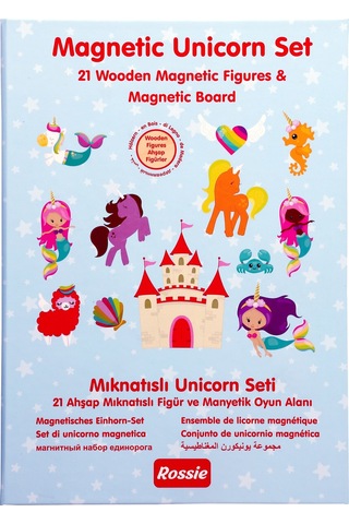 Rossie Ahşap Mıknatıslı Unicorn    Oyun Seti Manyetik    Oyun Alanı