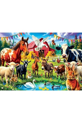 Ks Games Çiftlik Dostları 100 Parça Kız Ve Erkek Çocuk Puzzle - 31507