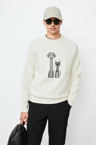 Lufian Alfred Erkek Sweatshirt Kırık Beyaz Kırık Beyaz 112030203100510