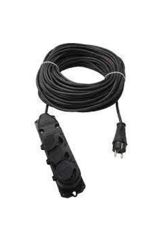 20 Metre 3x2.5 Kauçuk 3 Lü Grup Prizli Uzatma Ara Kablosu