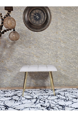 Gold Sivriltme Ayaklı 60 Cm Puf Bench - Puf - Bench - Oturak - Mu Çok Renkli