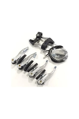 Bisiklet Fren Takımı V-Brake Alüminyum Set - Siyah - Gri Bisiklet Fren Takımı V-Brake Alüminyum Set - Siyah - Gri